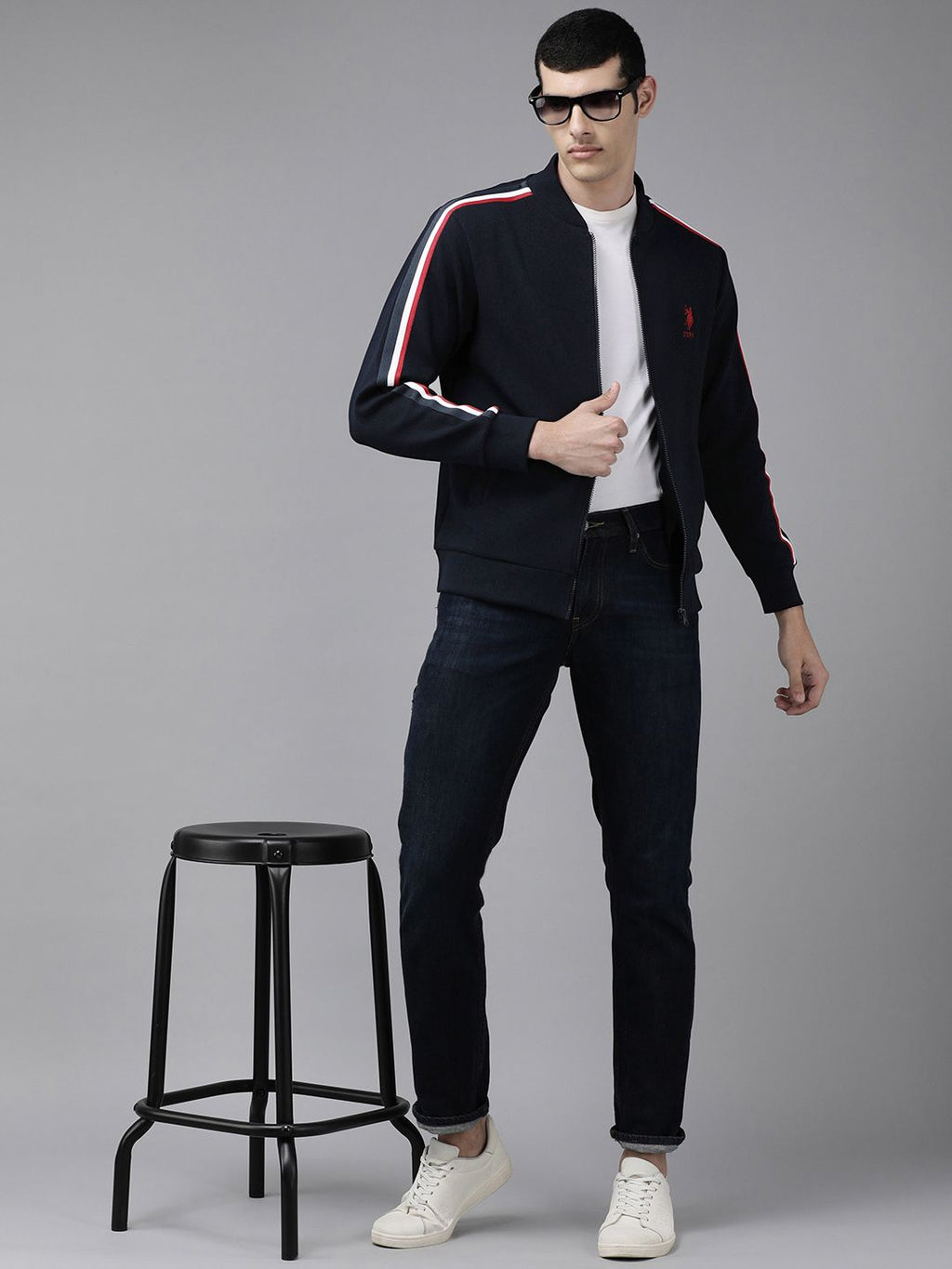  U.S. Polo Assn. Men Navy Blue Sweatshirt