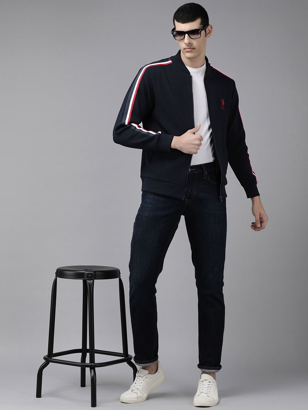  U.S. Polo Assn. Men Navy Blue Sweatshirt