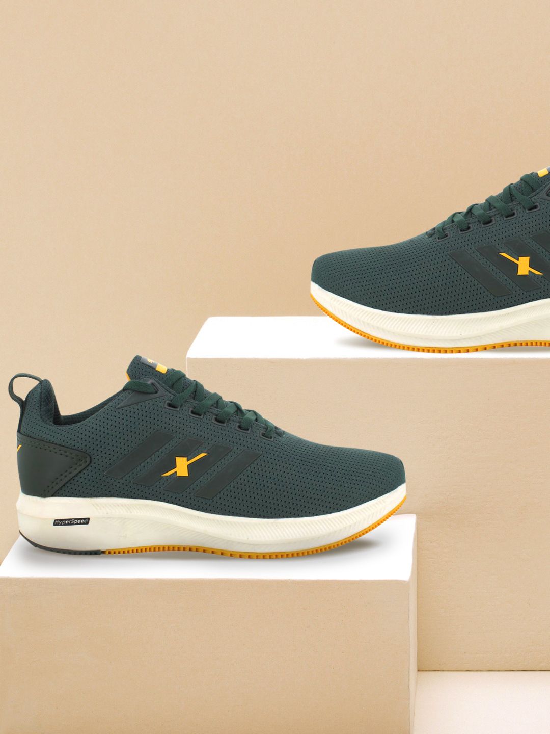  Sparx Men Green Mesh Running Shoes