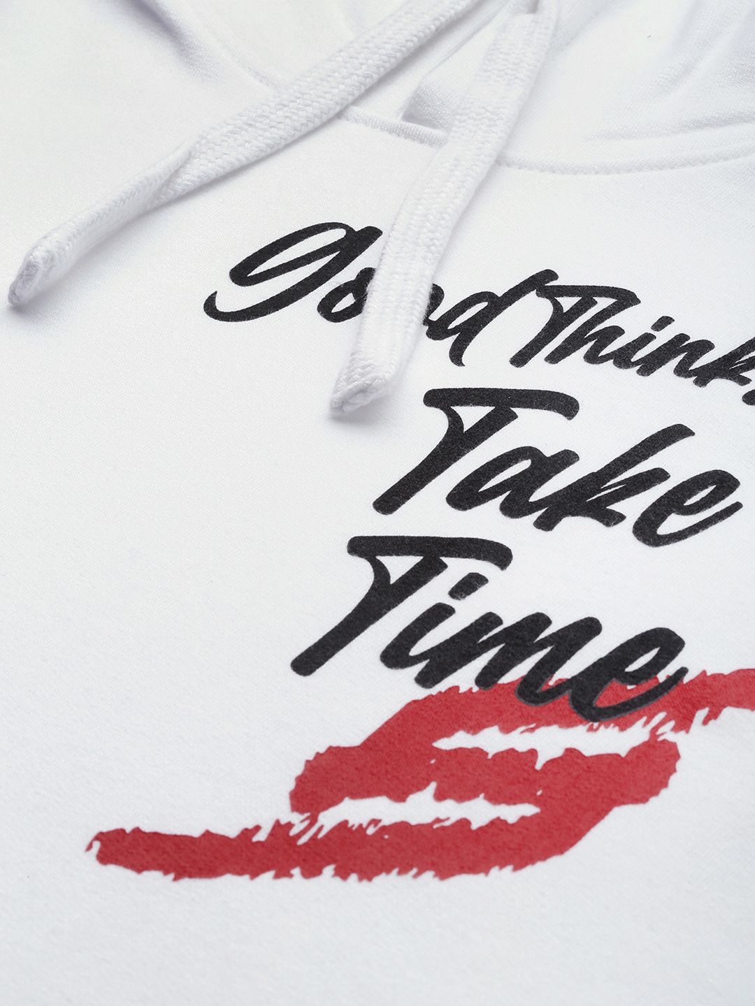  HERE&NOW Men Pure Cotton Printed Hooded Sweatshirt