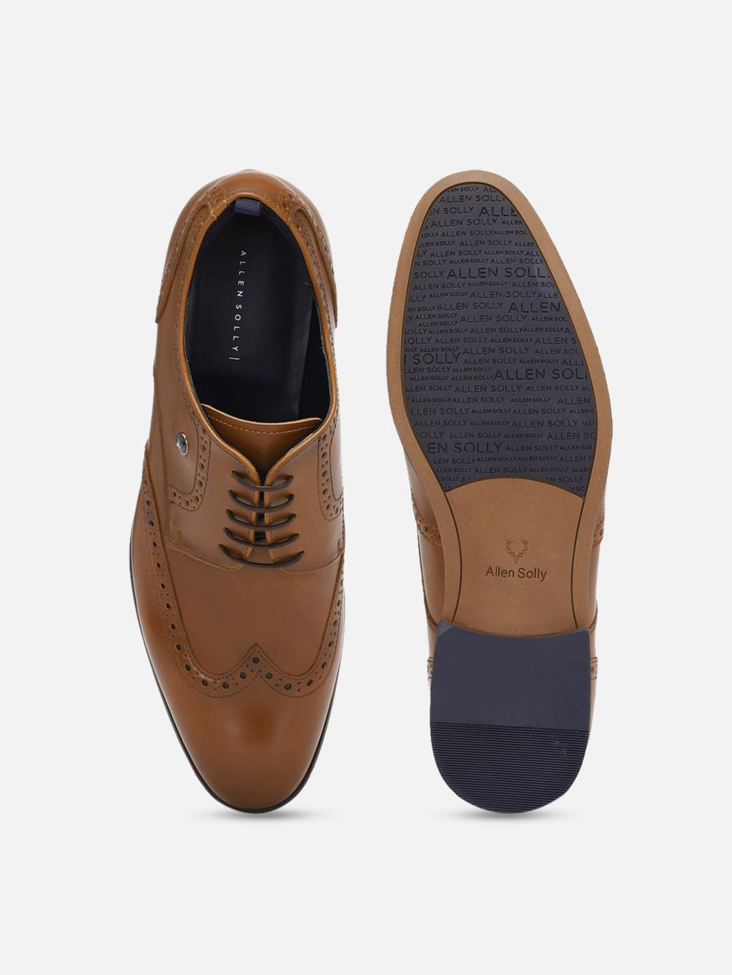  Allen Solly Men Lace-Ups Leather Formal Brogues