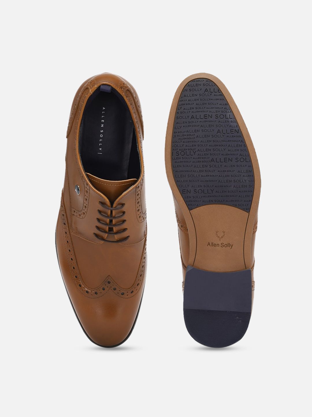  Allen Solly Men Lace-Ups Leather Formal Brogues