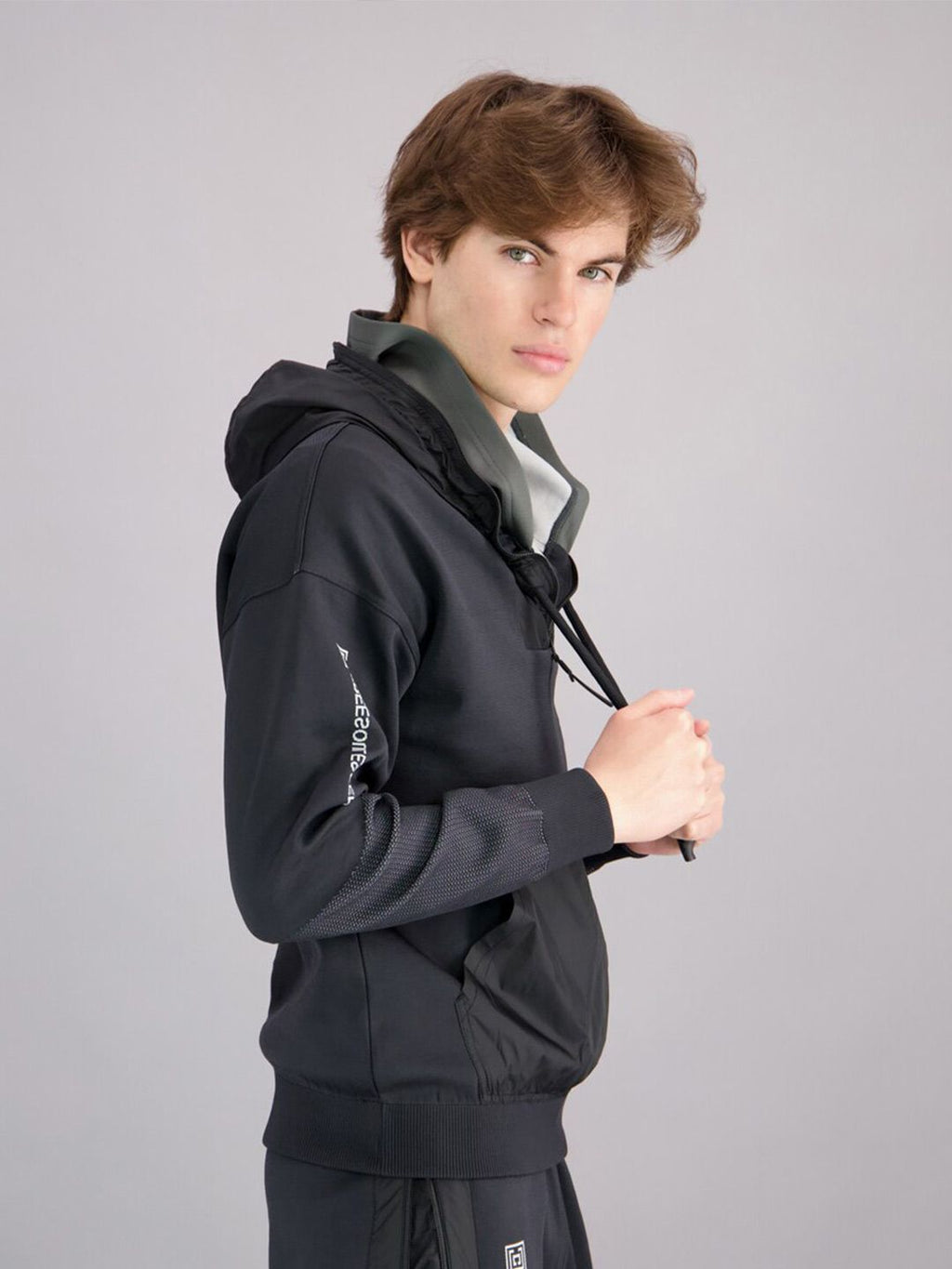  FREESOUL Men Black Printed Hooded Sweatshirt