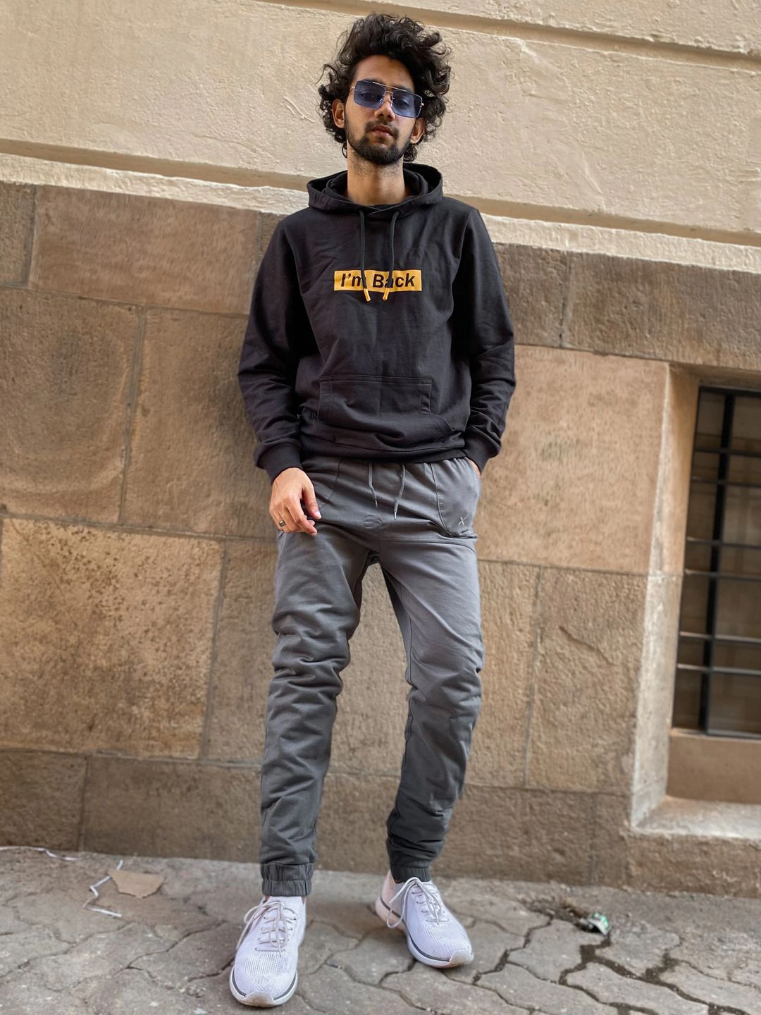  HRX By Hrithik Roshan Grey Drop-Crotch Joggers