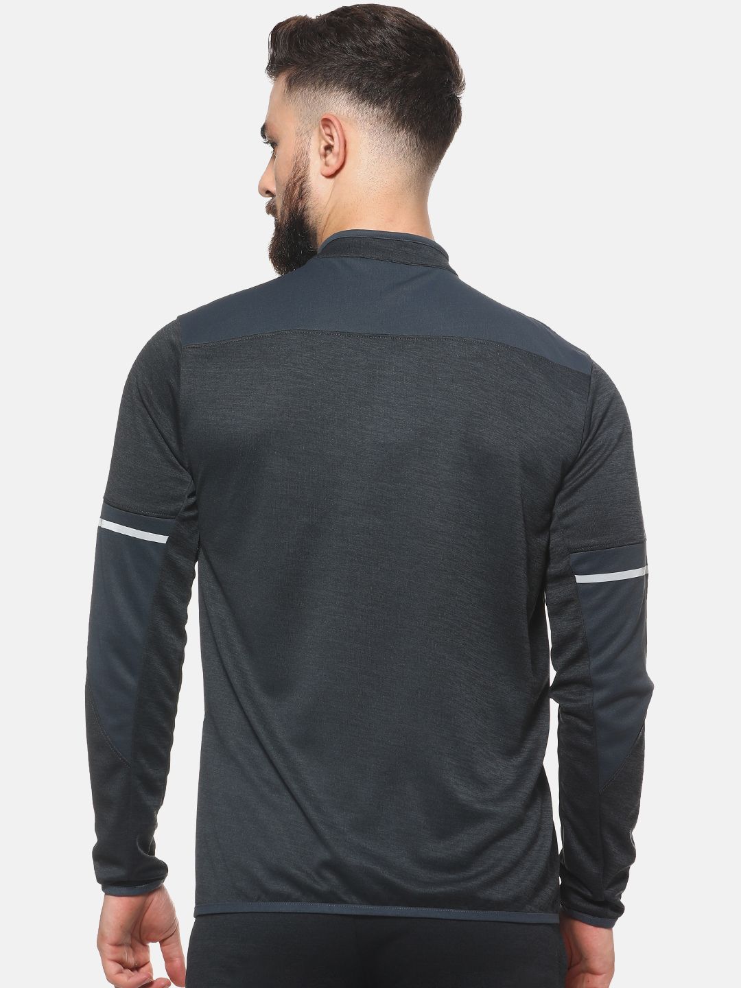  Campus Sutra Men Charcoal Grey Solid Sweatshirt