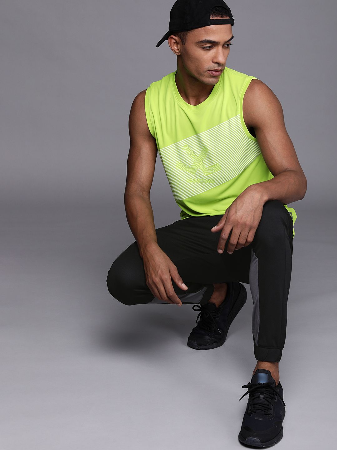  WROGN ACTIVE Men Black Slim Fit Joggers