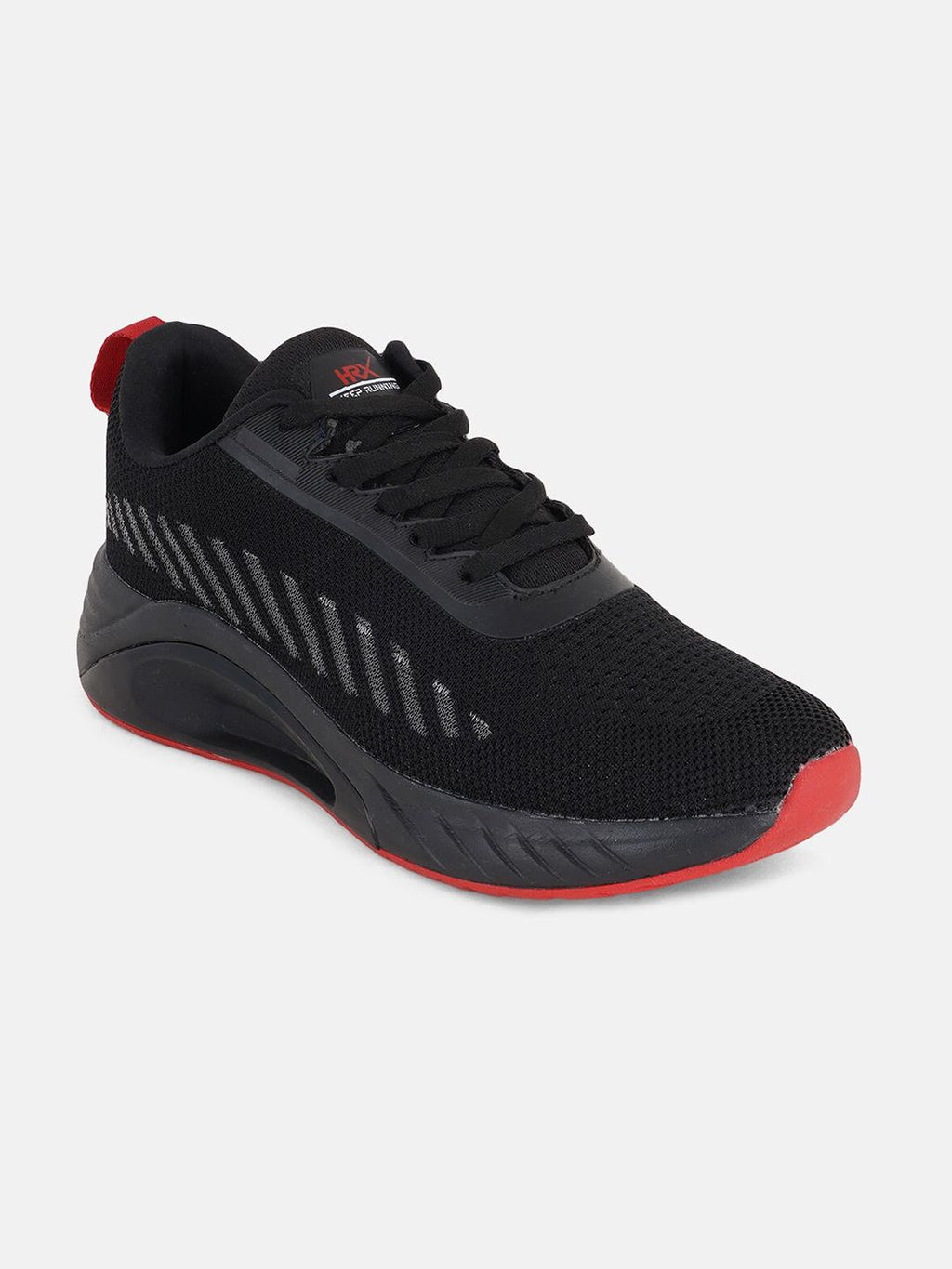  HRX By Hrithik Roshan Men Black & Red Textile Marking Running Shoes