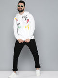  HERE&NOW Men Pure Cotton Printed Hooded Sweatshirt
