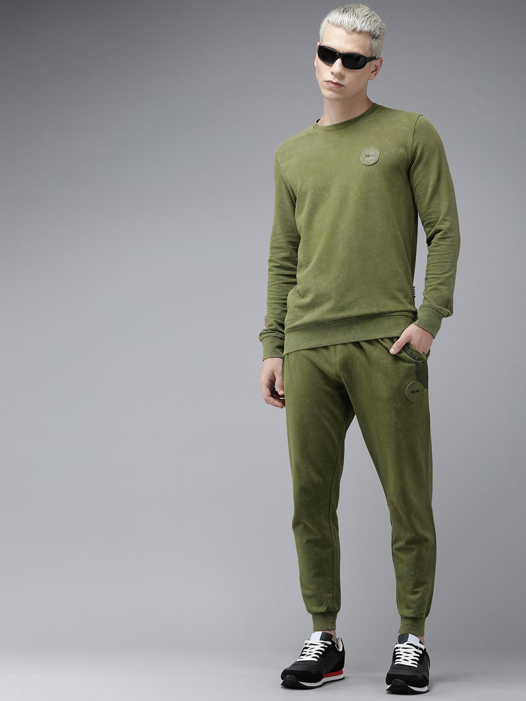  THE BEAR HOUSE Ardor Edition Men Washed Pure Cotton Tracksuit