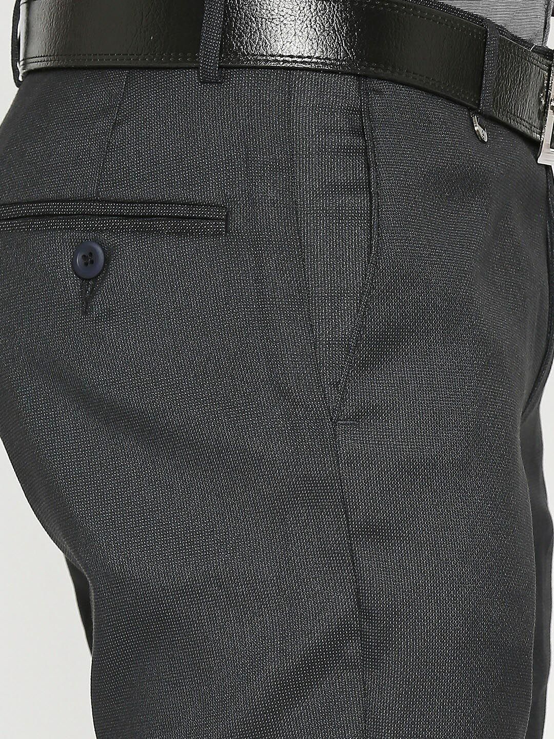  Solemio Men Mid-Rise Plain Formal Trousers