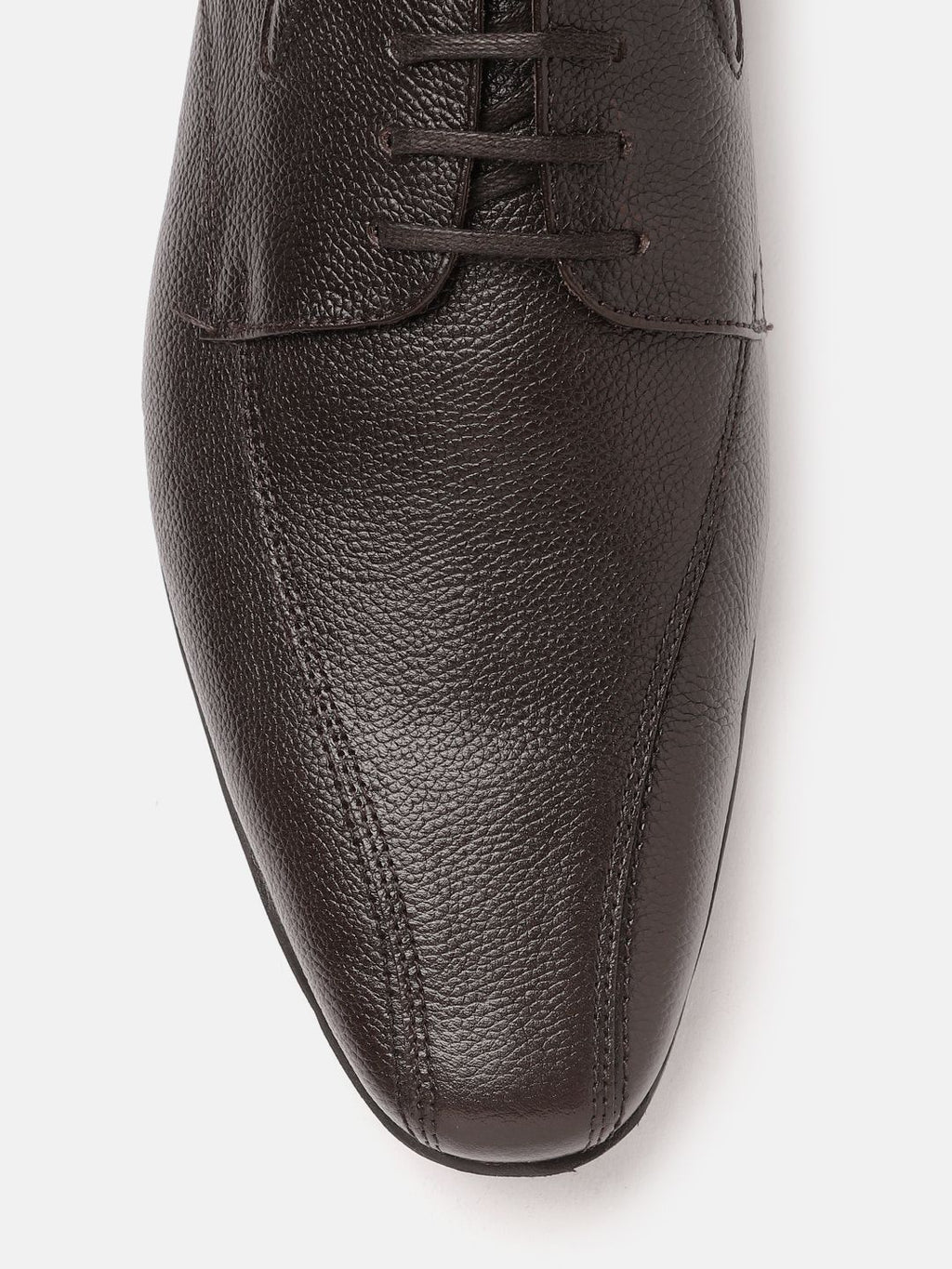  Louis Philippe Men Textured Leather Formal Derbys