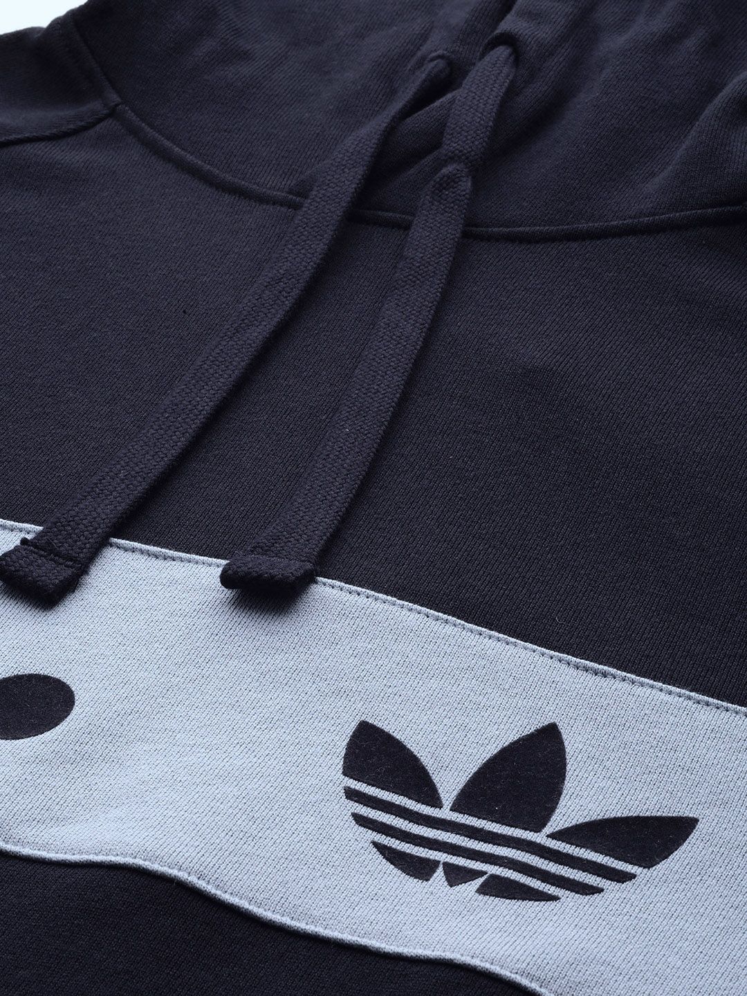  ADIDAS Originals Men Striped Pure Cotton Rifa City Hooded Sweatshirt