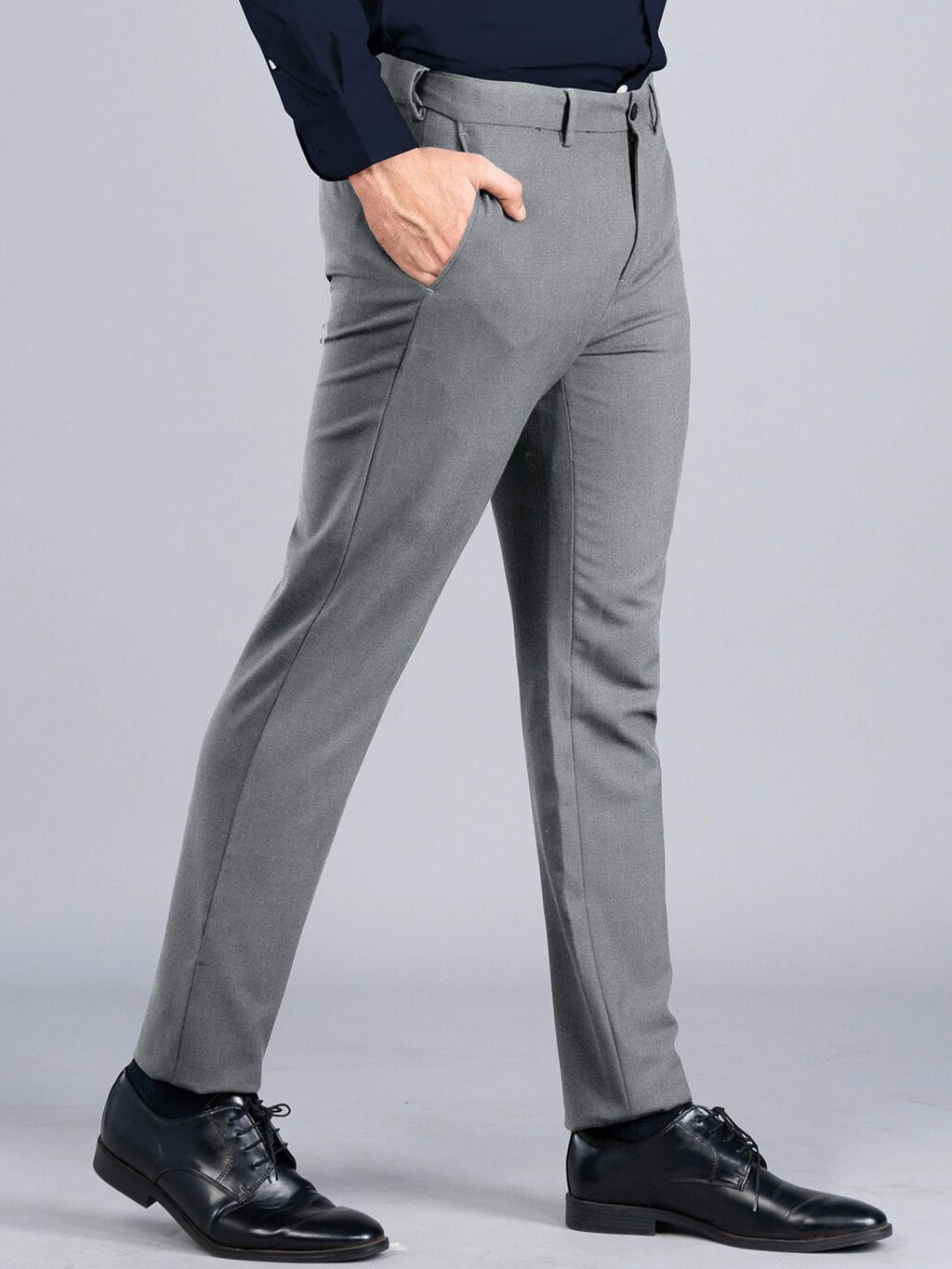  The Pant Project Men Tailored Slim Fit Stretchable Wrinkle Free Formal Trousers