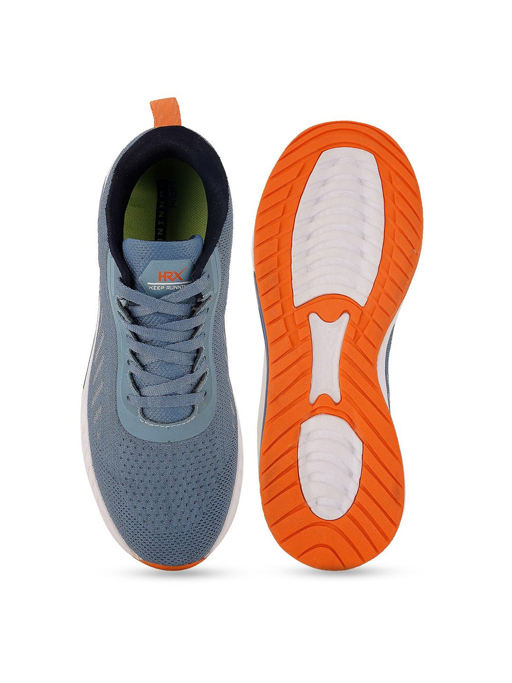  HRX By Hrithik Roshan Men Grey & White Textile Marking Walking Shoes