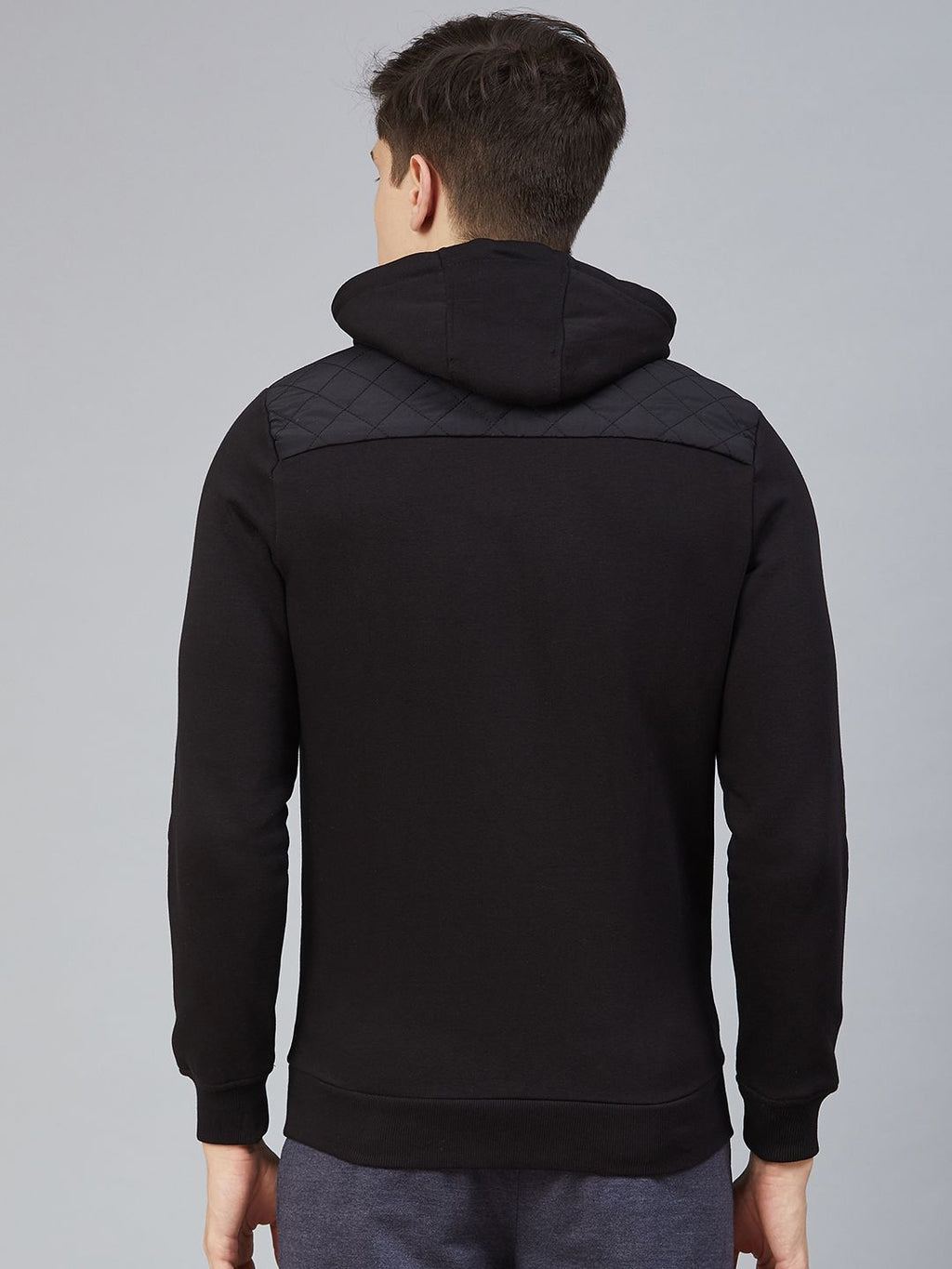  Alcis Men Black Solid Hooded Sweatshirt