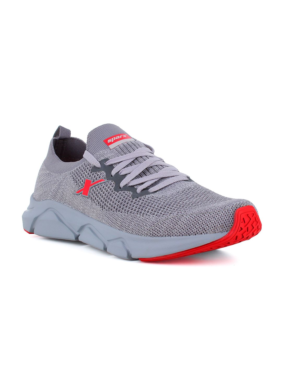  Sparx Men Grey Mesh Running Non-Marking Shoes