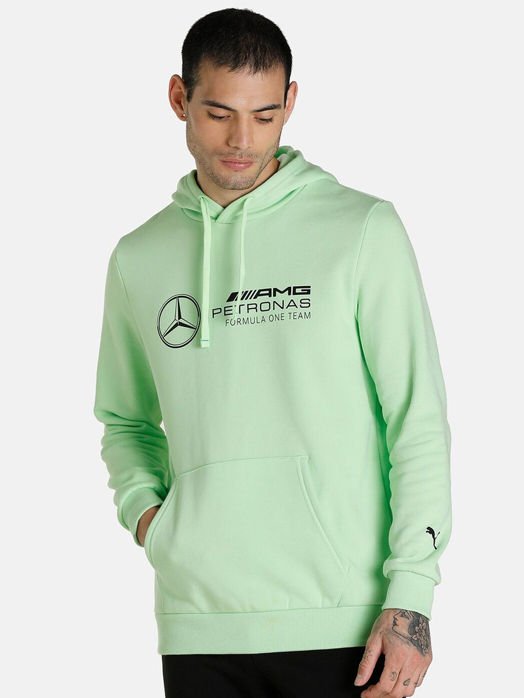  PUMA Motorsport Men Sea Green MAPF1 ESS Regular Fit Fleece Hoodie