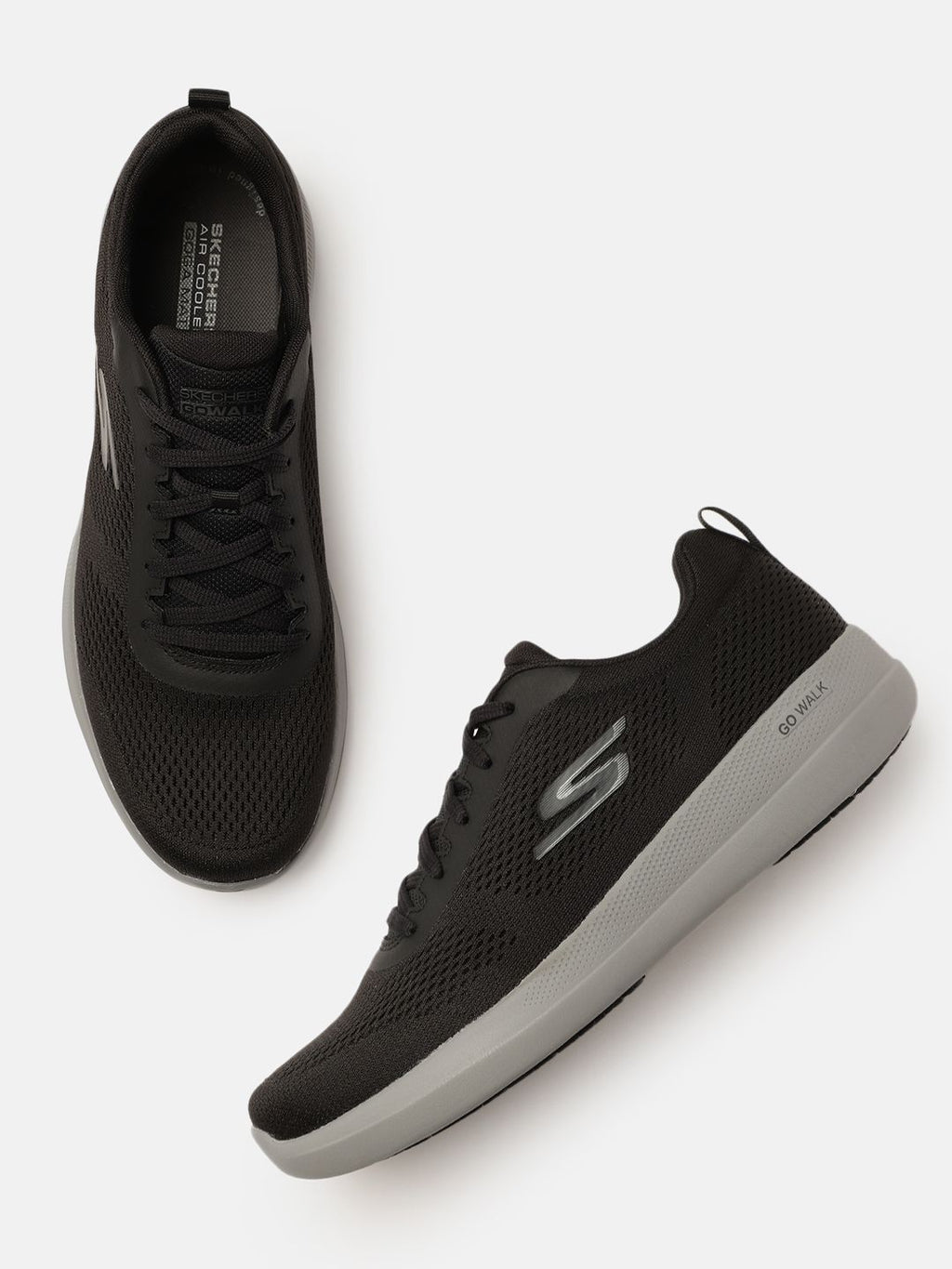 Skechers Men Black Go Walk Stability - Any Time Walking Shoes