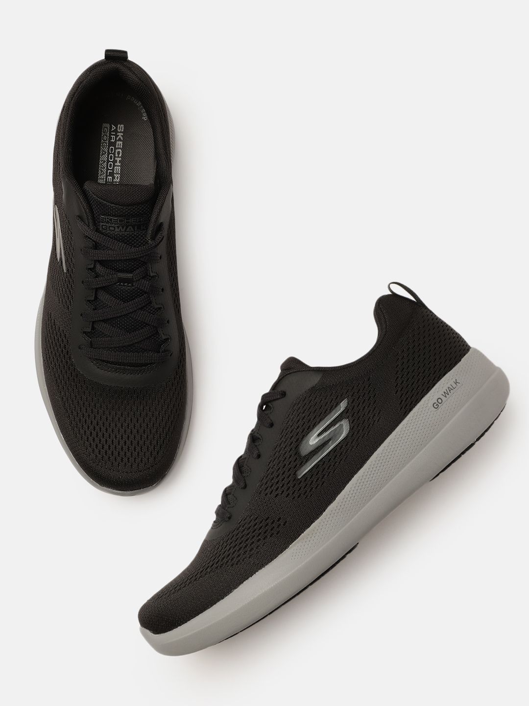  Skechers Men Black Go Walk Stability - Any Time Walking Shoes