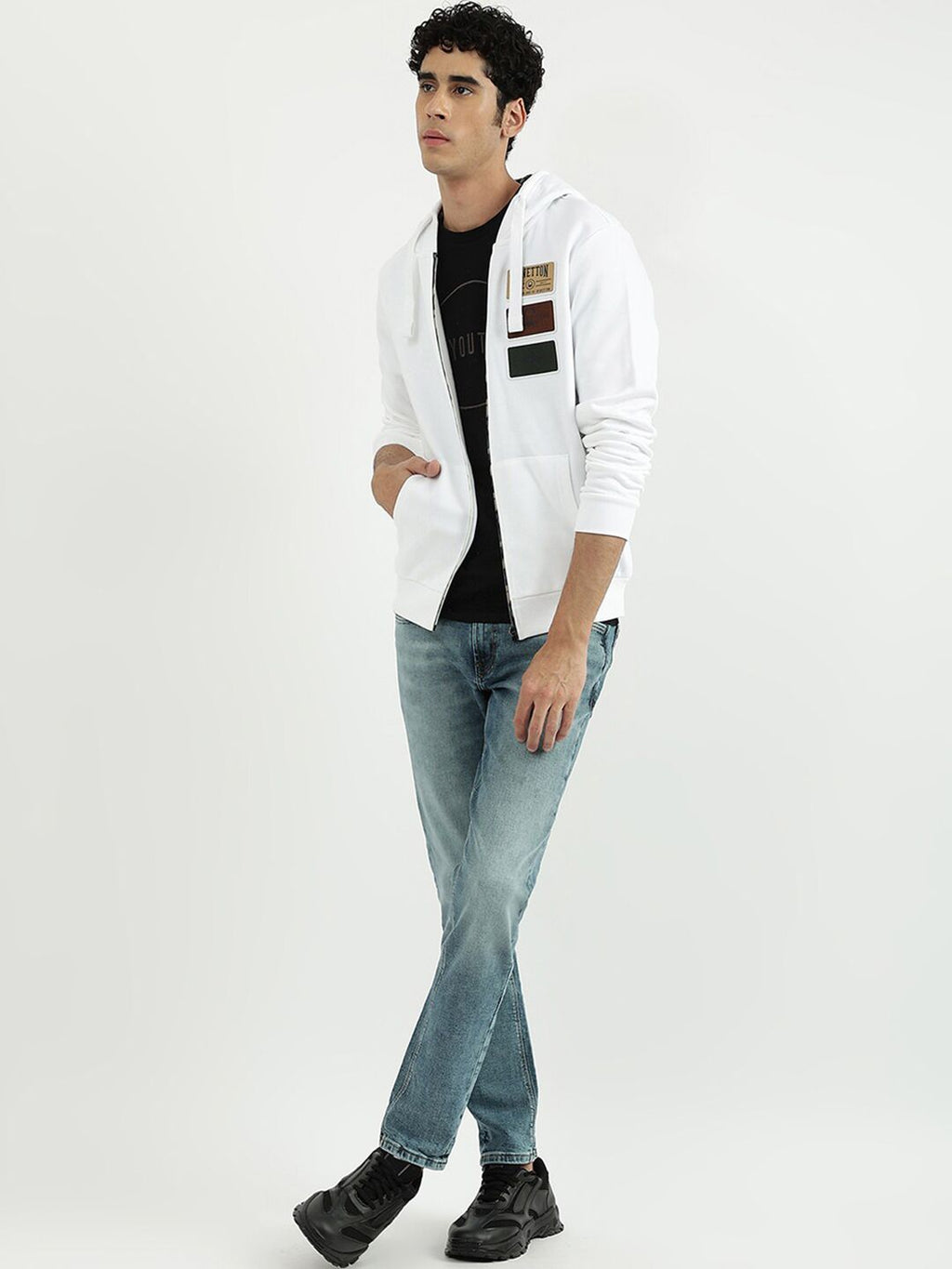 United Colors Of Benetton Men White Sweatshirt