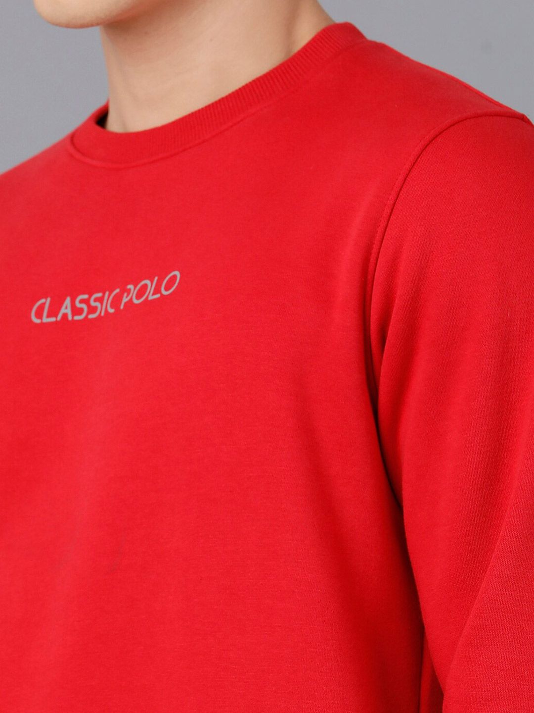  Classic Polo Men Red Cotton Sweatshirt