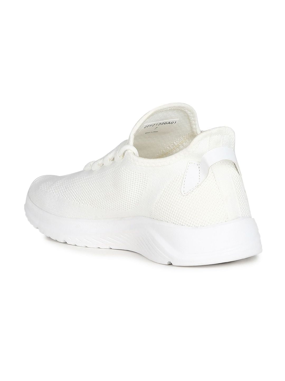  Flying Machine Men White Textile Walking Shoes