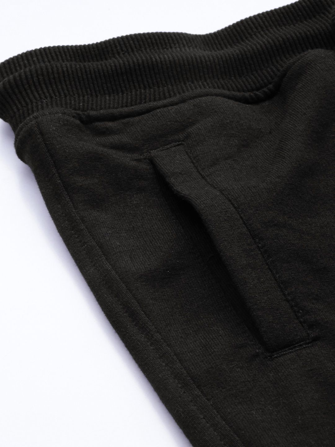  WROGN Men Solid Mid Rise Knitted Joggers With Pocket Detailing