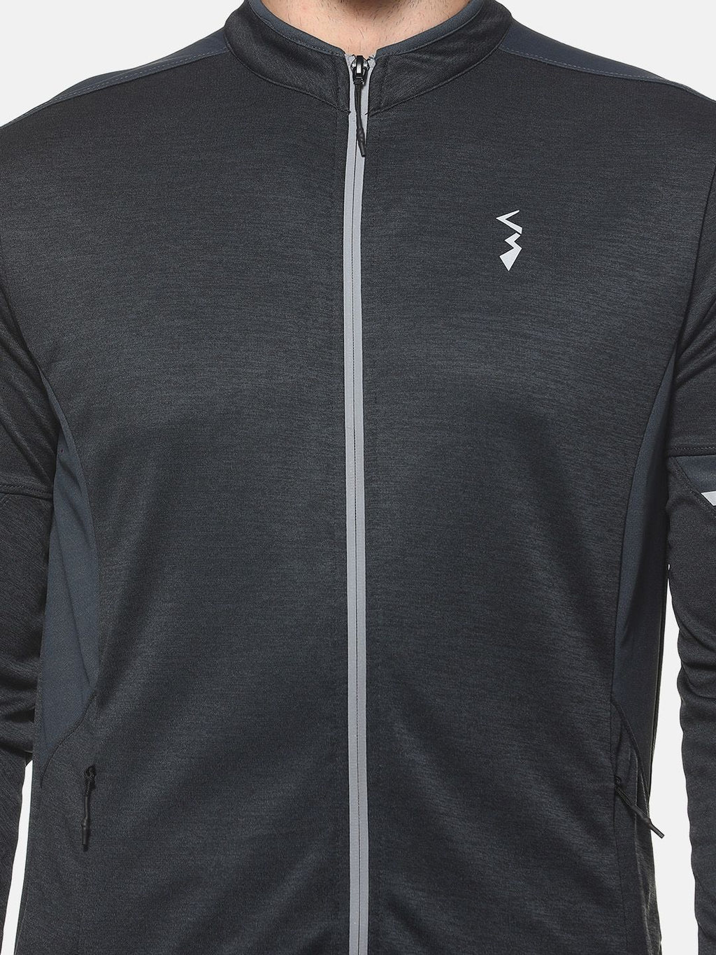  Campus Sutra Men Charcoal Grey Solid Sweatshirt
