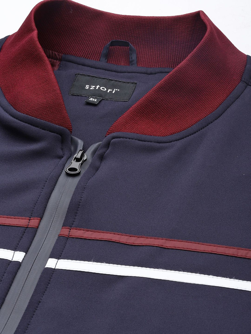  Sztori Men Plus Size Tracksuit With Stripes