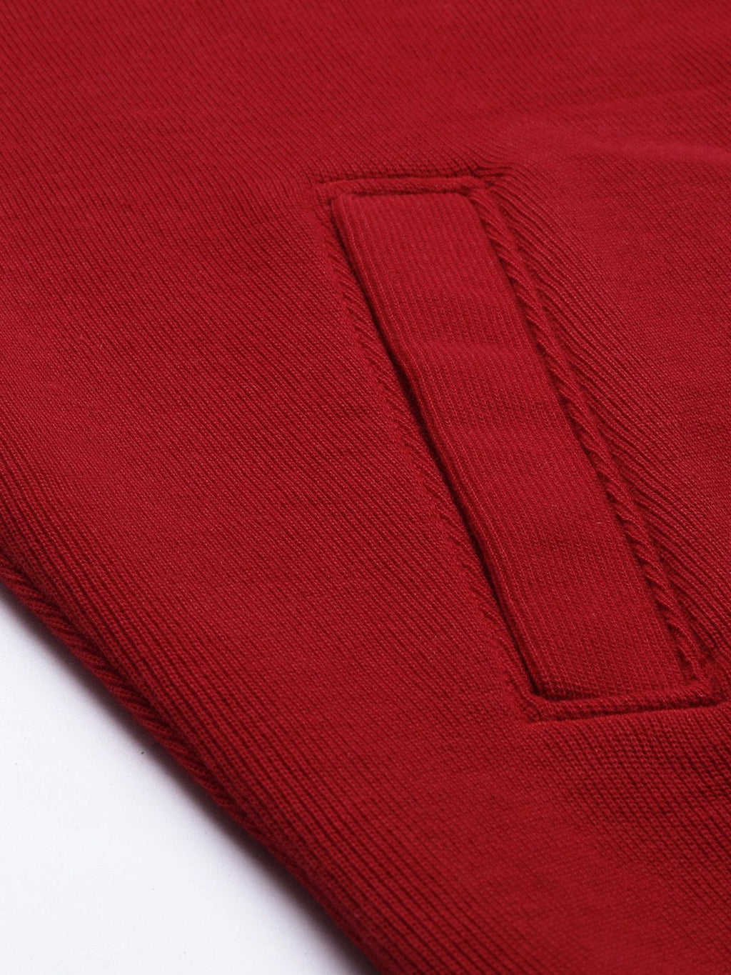  U.S. Polo Assn. Men Red Brand Logo Embroidered Hooded Sweatshirt