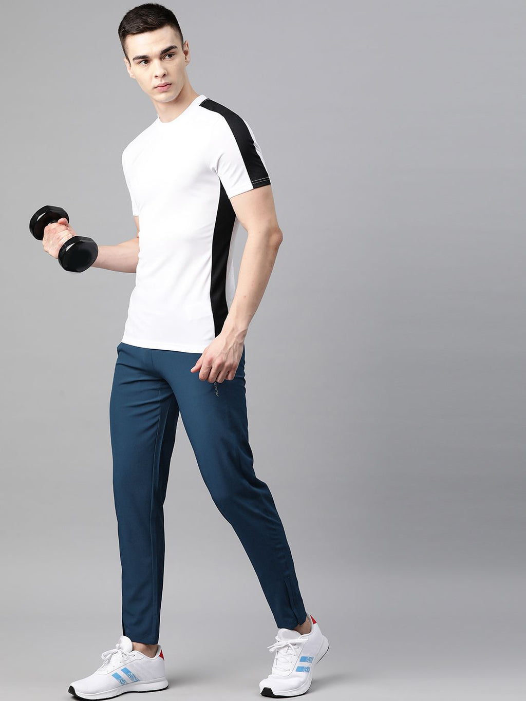  Alcis Men Dry Tech Slim Fit Sports Track Pants With Reflective Detail