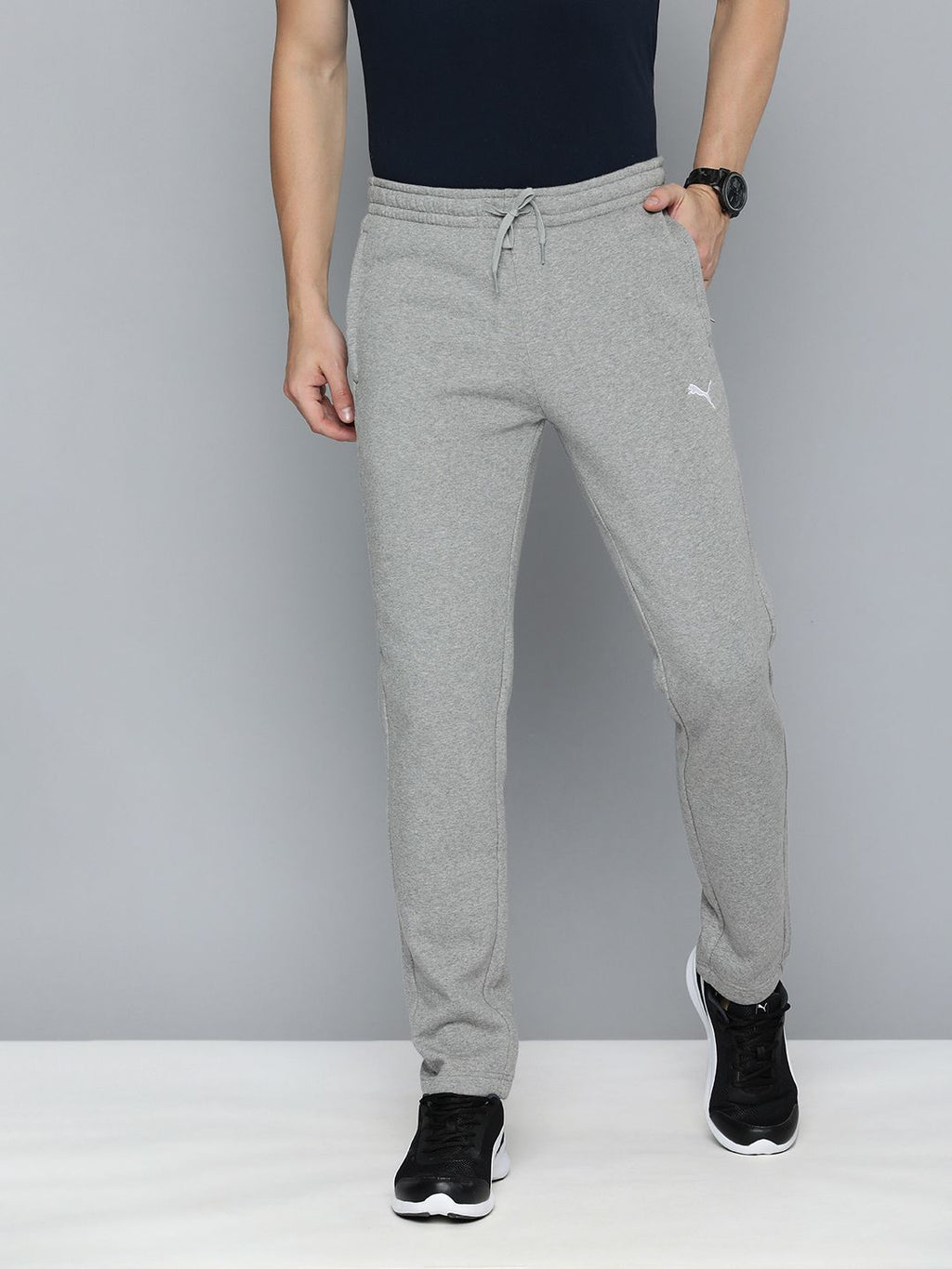  Puma Men Zippered Slim Fit Knitted Track Pants