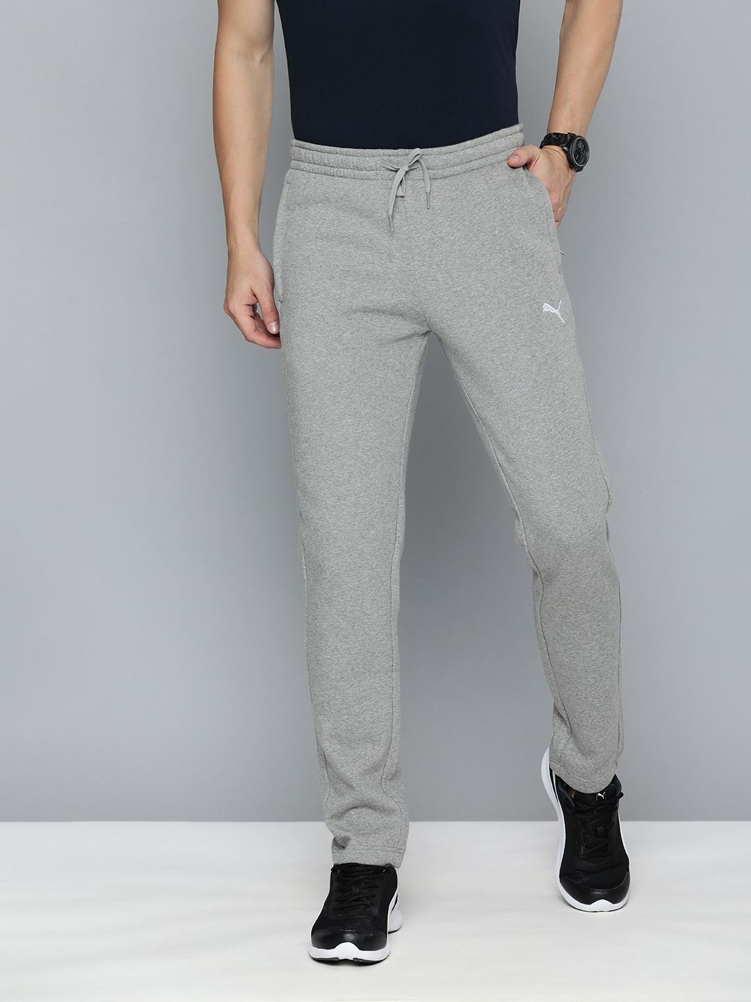  Puma Men Zippered Slim Fit Knitted Track Pants