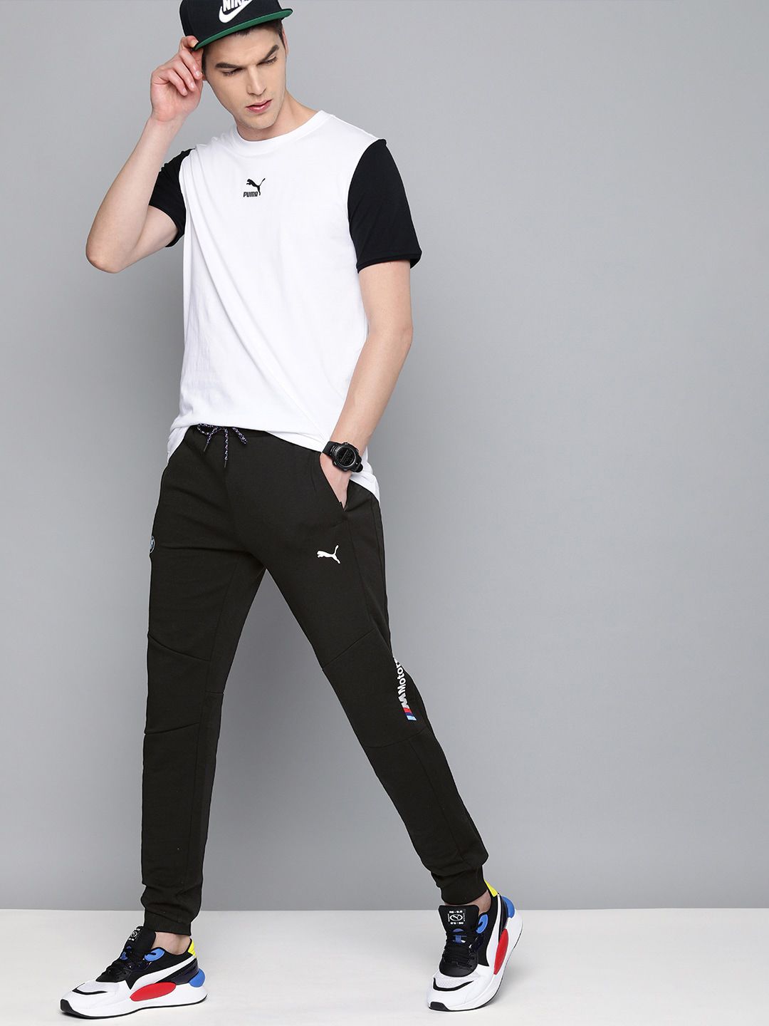  PUMA Motorsport Men Black Solid BMW MMS Motorsports Joggers