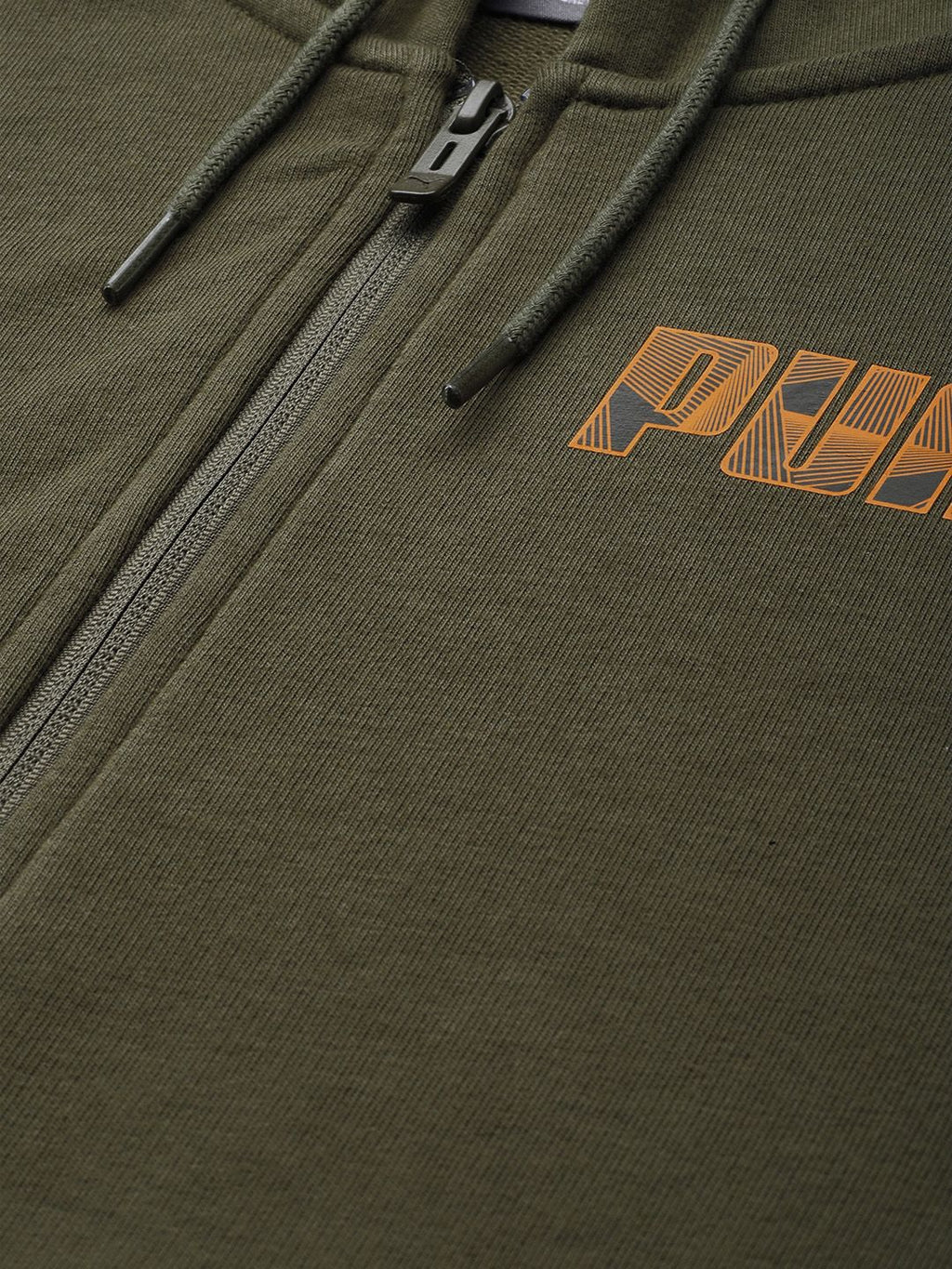  Puma Men Olive Green Slim Fit Hooded Sweatshirt