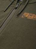  Puma Men Olive Green Slim Fit Hooded Sweatshirt