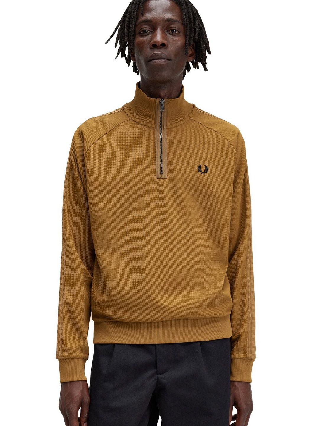  Fred Perry Mock Collar Cotton Pullover