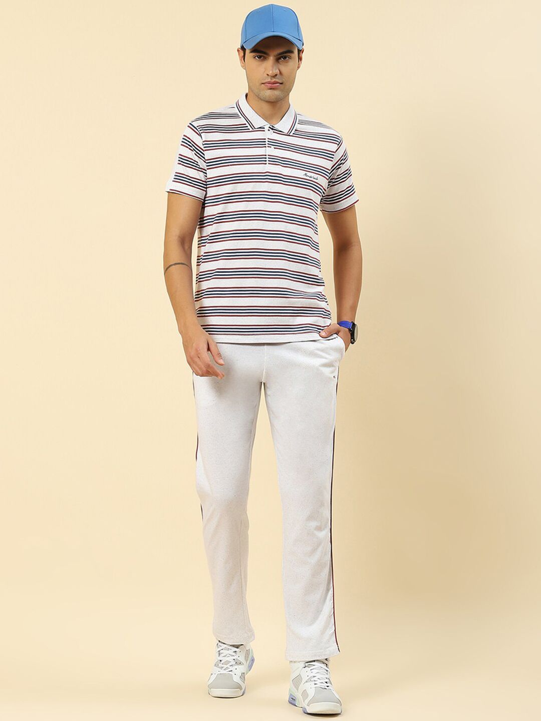  Monte Carlo Pack Of 2 Striped T-shirt With Shorts & Track Pant