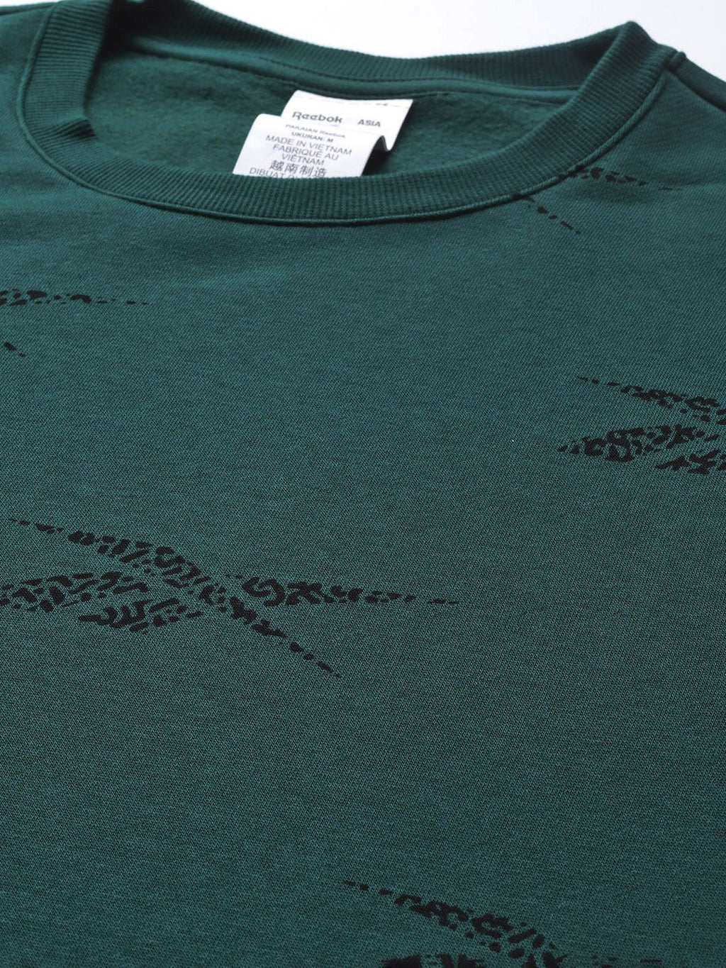  Reebok Men Green Printed AOP Sweatshirt