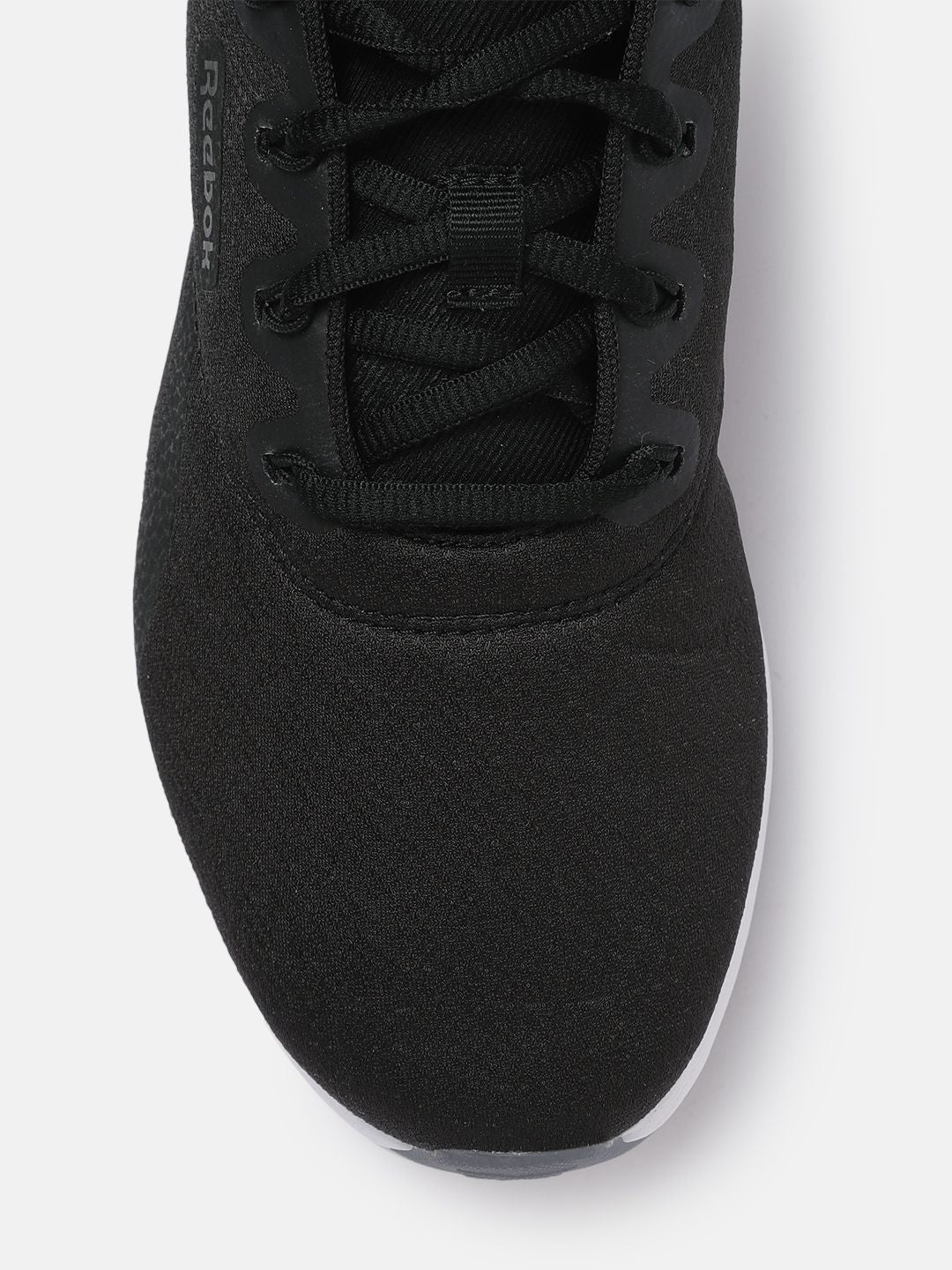  Reebok Men Black Woven Design DailyFit DMX Walking Shoes