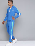 HRX By Hrithik Roshan Men Strong Blue Colourblock Regular Fit Rapid-Dry Lifestyle Tracksuits