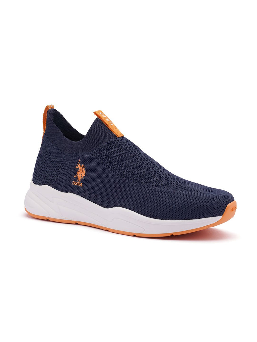U.S. Polo Assn. U S Polo Assn Men Navy Blue Flyknit Textile Walking Shoes