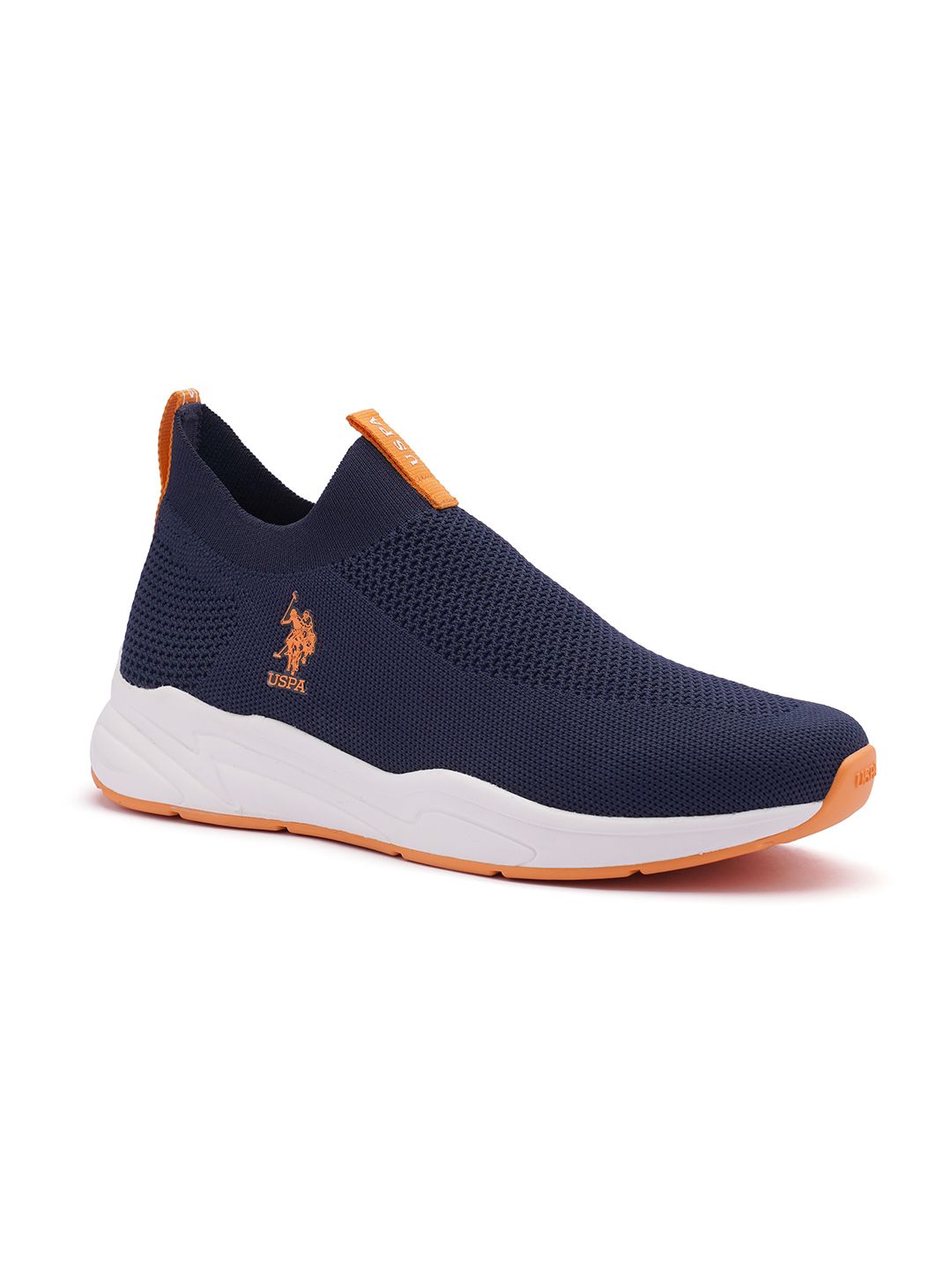 U.S. Polo Assn. U S Polo Assn Men Navy Blue Flyknit Textile Walking Shoes