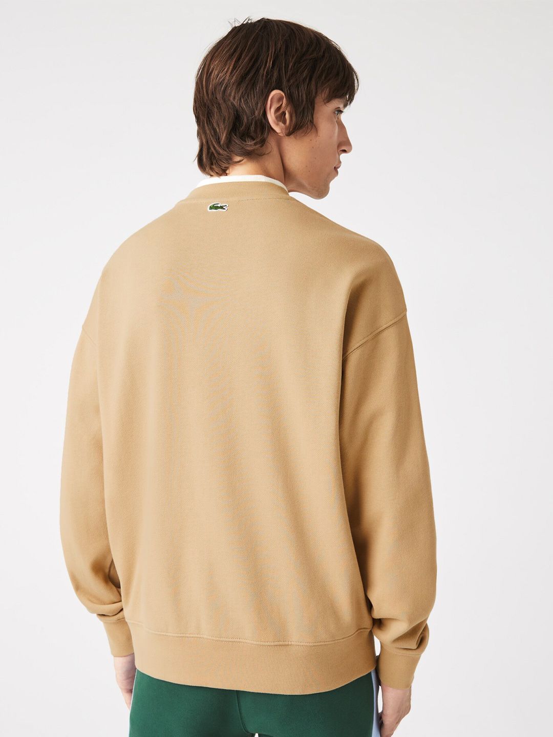  Lacoste Men Printed Cotton Round Neck Sweatshirt