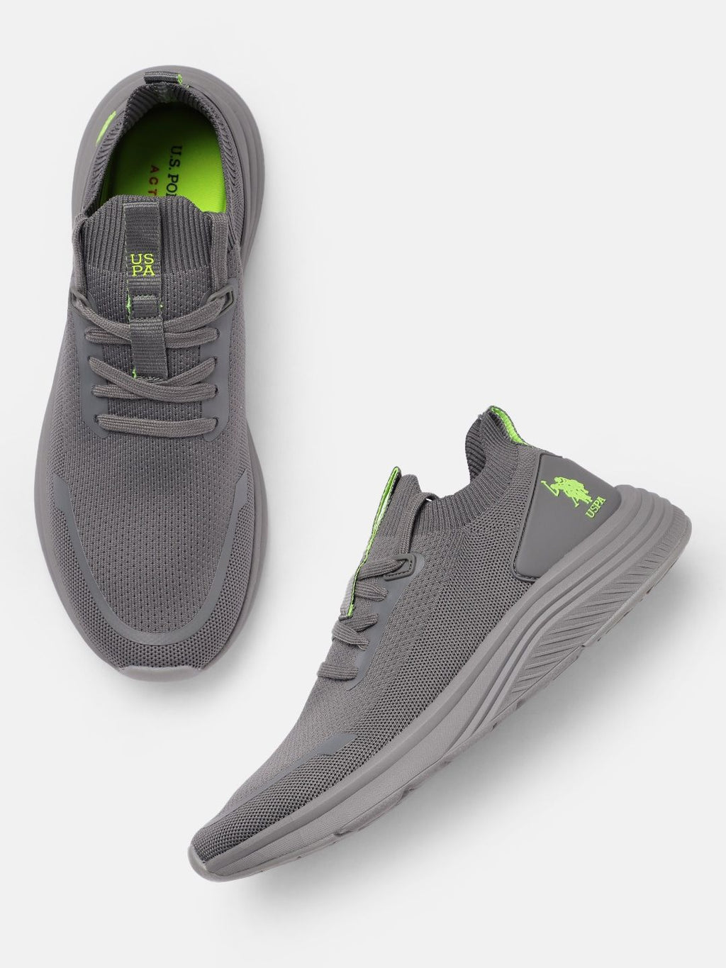  U.S. Polo Assn. Men Grey Textile OXLEY 2.0 Walking Shoes