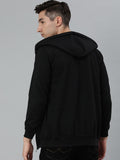  ADBUCKS Men Black Hooded Sweatshirt