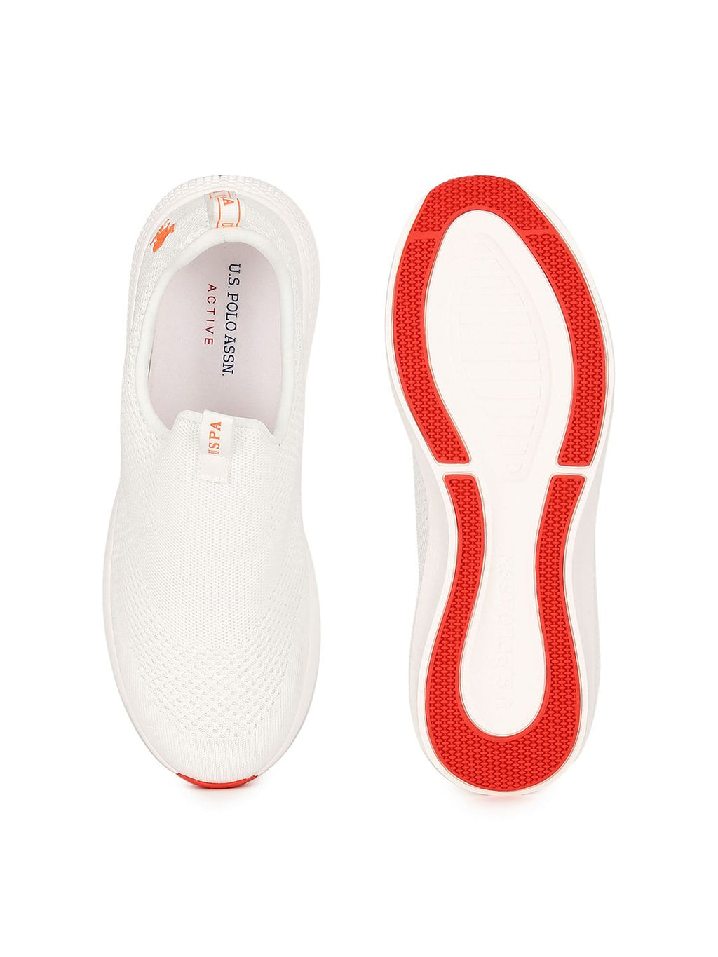 U.S. Polo Assn. U S Polo Assn Men Off White Textile Walking Sports Shoes