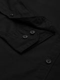  WROGN Men Black Solid Slim Fit Pure Cotton Casual Shirt