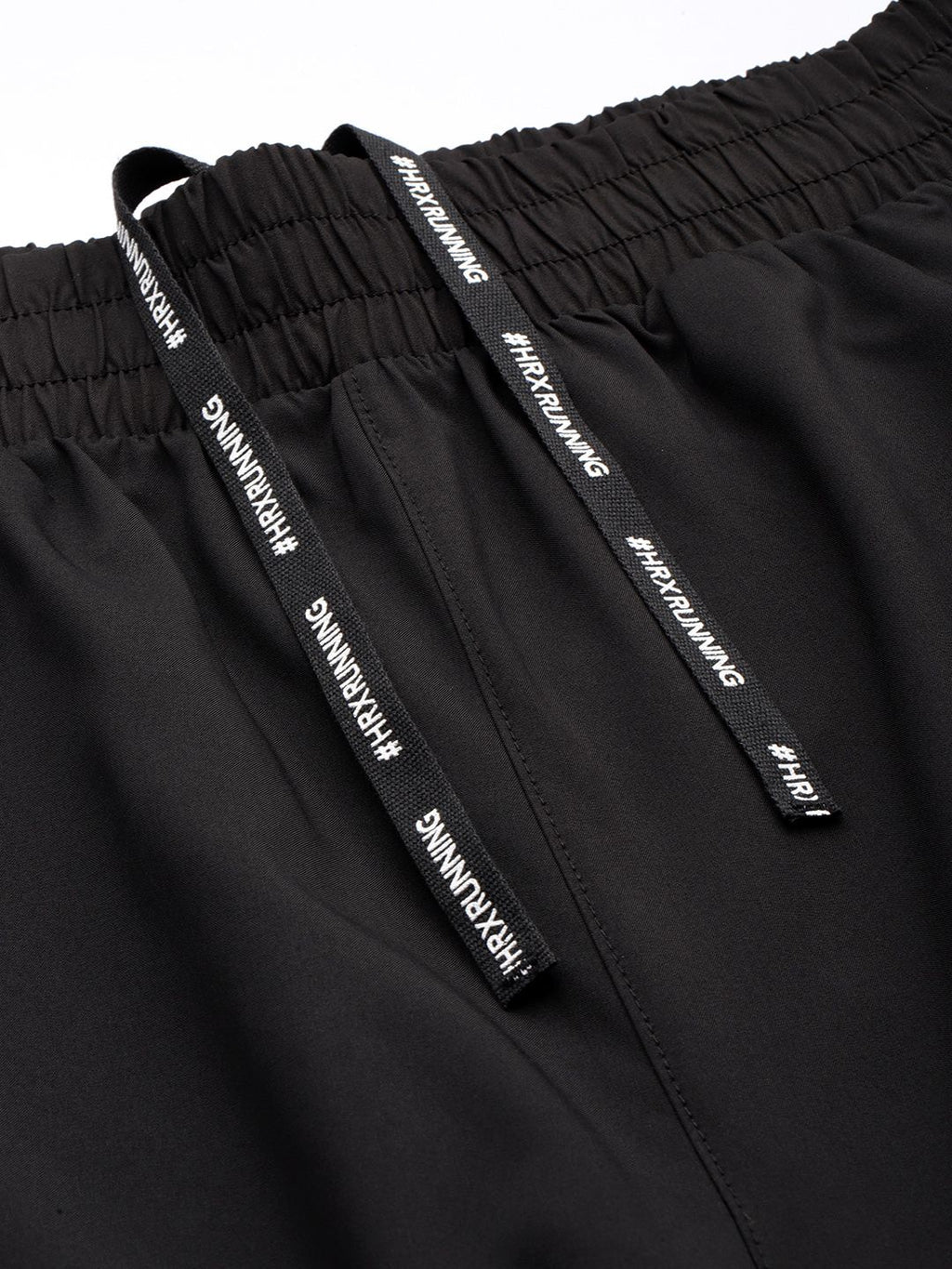  HRX By Hrithik Roshan Running Men Jet Black Rapid-Dry Printed Track Pants