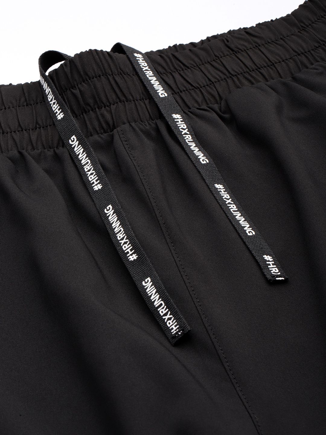 HRX By Hrithik Roshan Running Men Jet Black Rapid-Dry Printed Track Pants